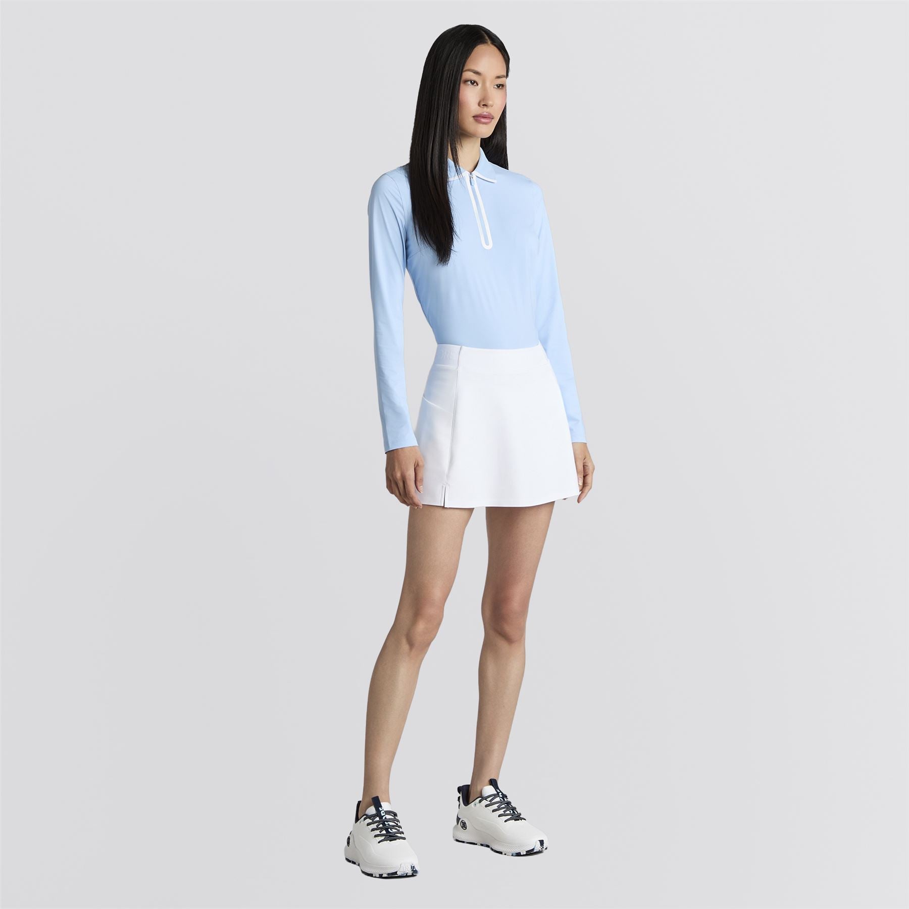 Silky Tech Nylon LS Zip Polo Baja