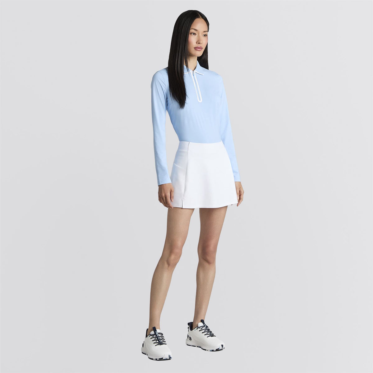 Silky Tech Nylon LS Zip Polo Baja