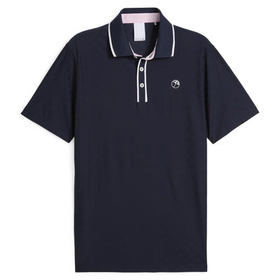 x AP Tipped Jacquard Polo Deep Navy