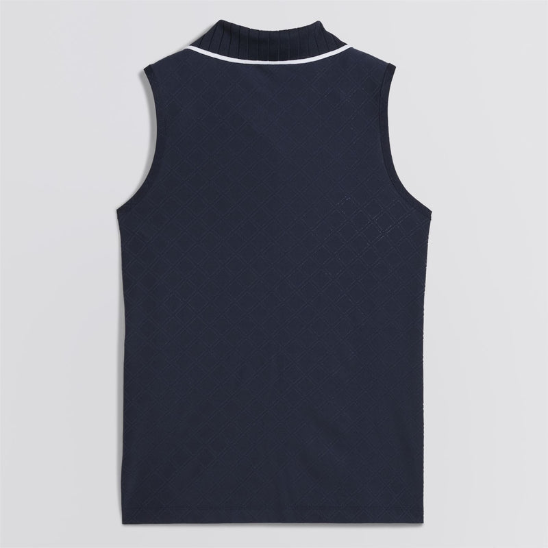 x AP Womens Jacquard SL Polo Deep Navy