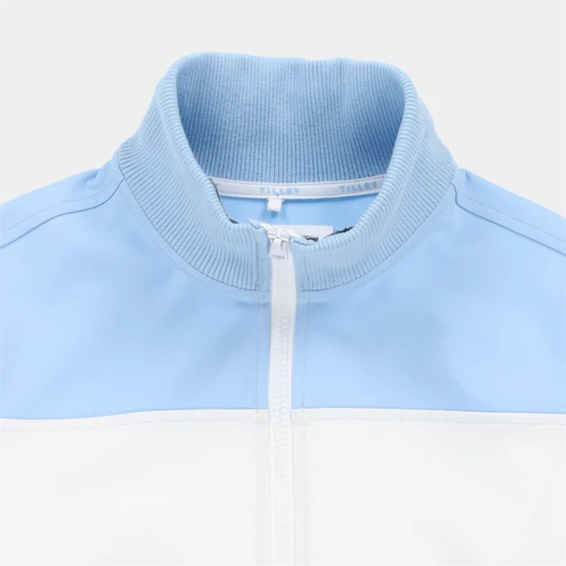 Womens Warm Up Jacket Powder Blue/White