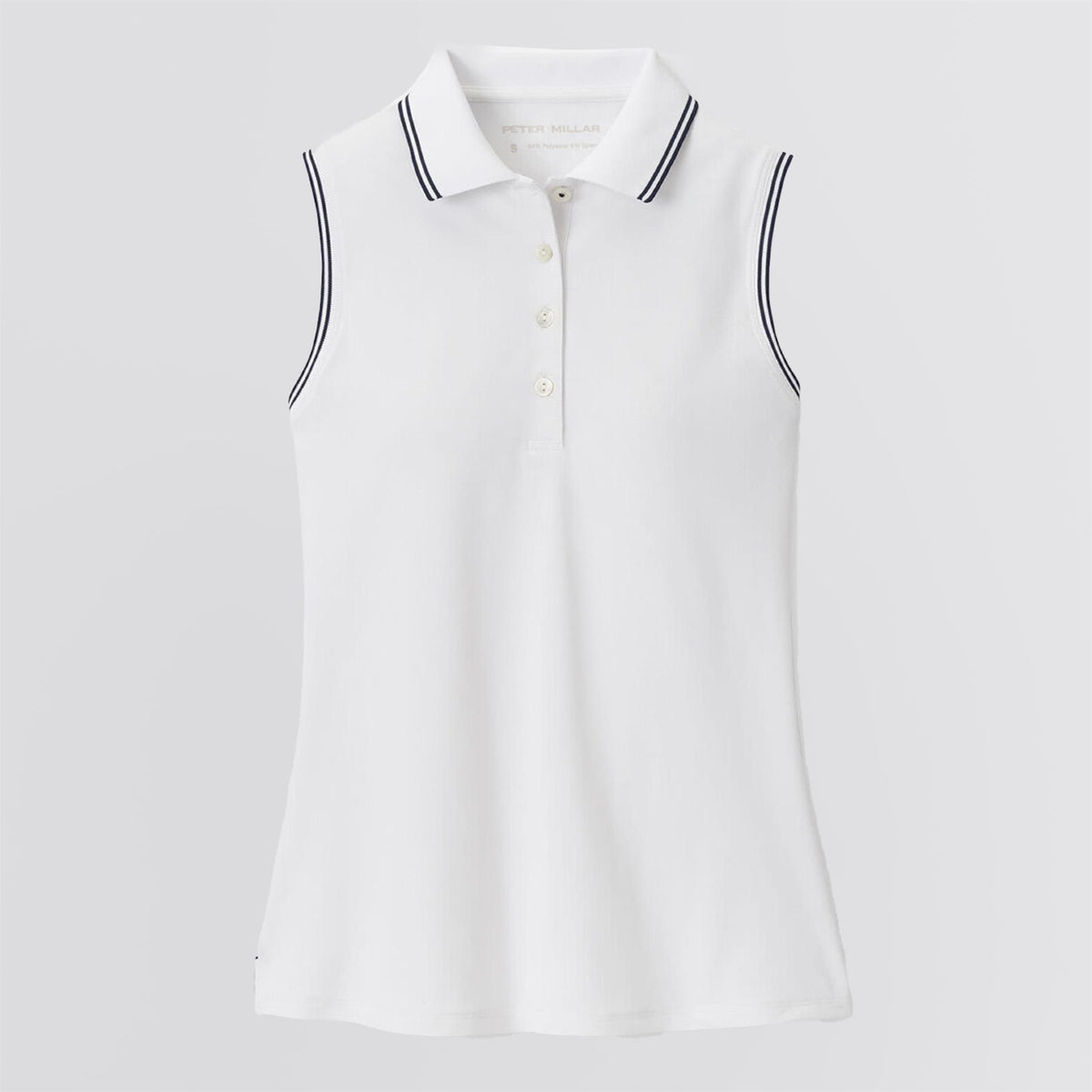 Womens Canterbury Tipped Sport Mesh SL Polo White/Navy