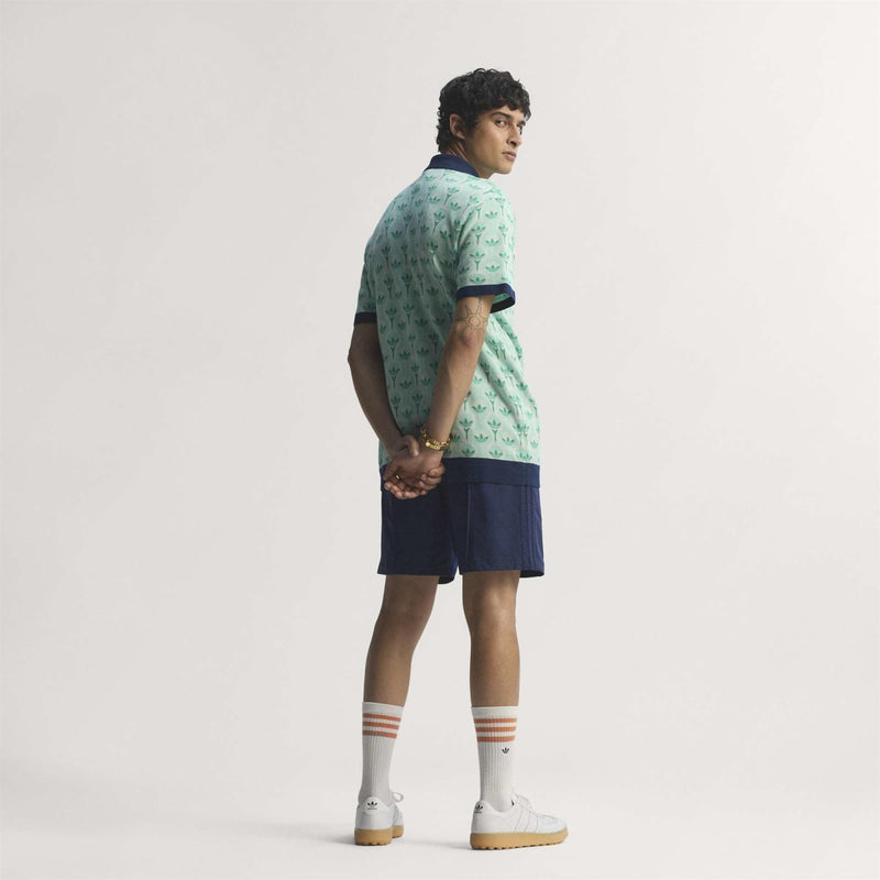 Originals Knit Polo White/Clear Mint/Court Green