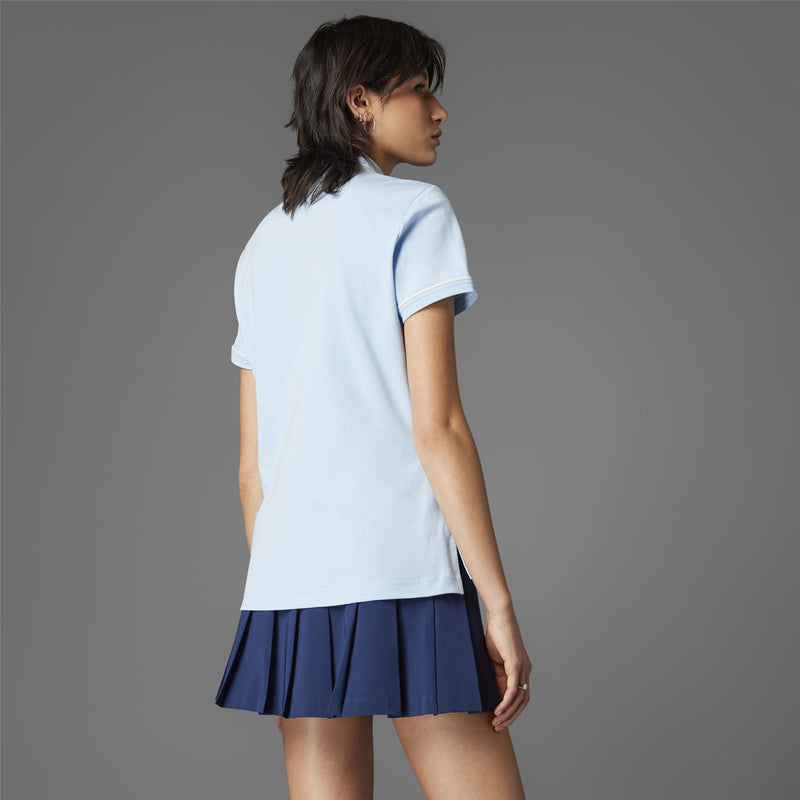 Womens Twistknit Trefoil Polo Clear Sky