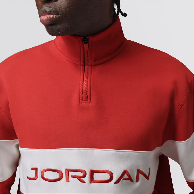 Jordan Dri-FIT Half Zip Mid Layer Mystic Red/Sail