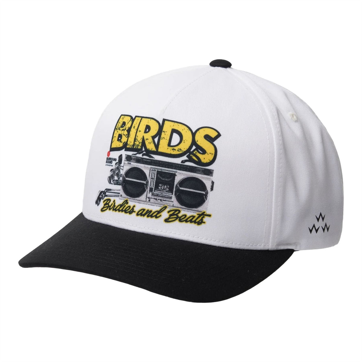 Birdies & Beats Snapback Cap White