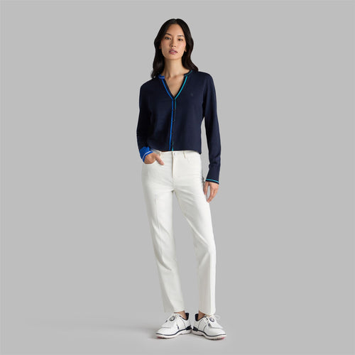 Womens Fitted Merino Wool Cardigan Twilight