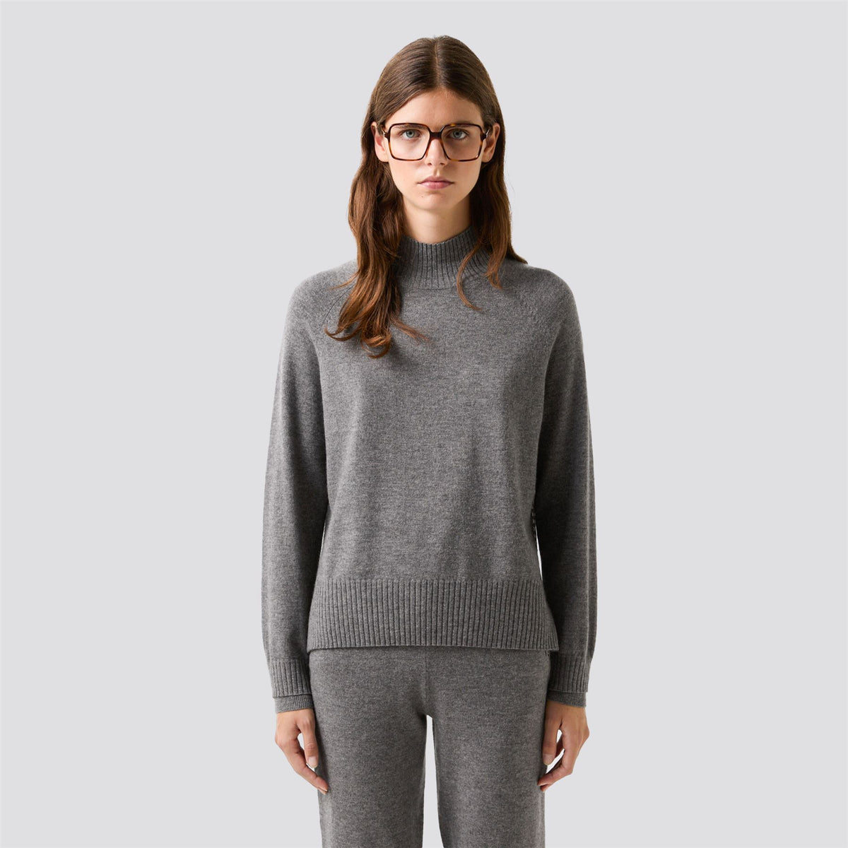 Womens Lysanne Knit Sweater Grey