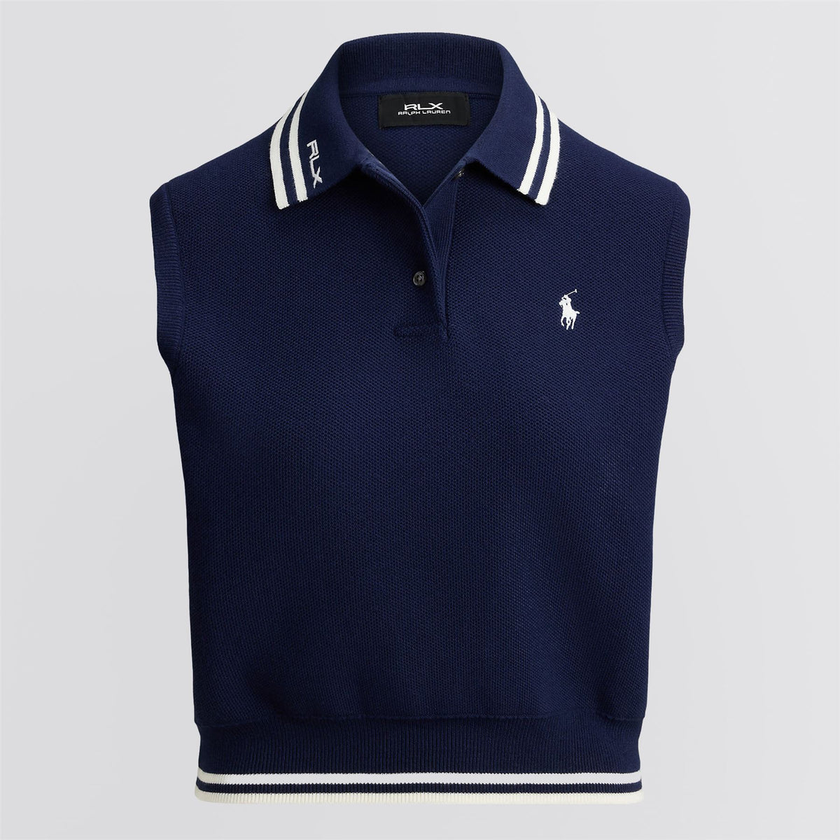 RLX Womens Cotton Blend SL Polo Refined Navy/White Splash
