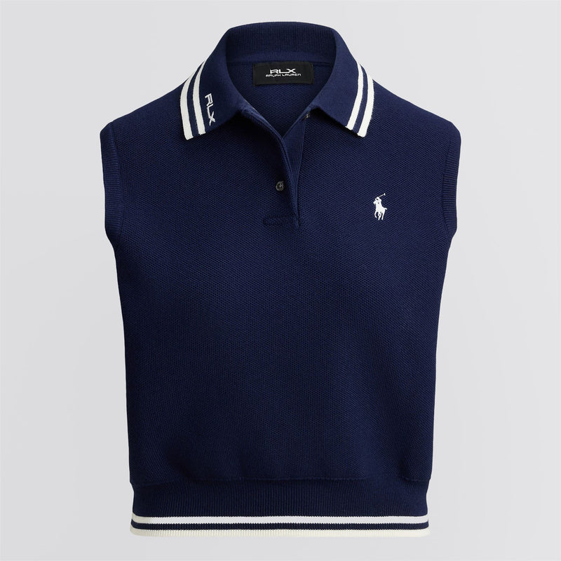 RLX Womens Cotton Blend SL Polo Refined Navy/White Splash