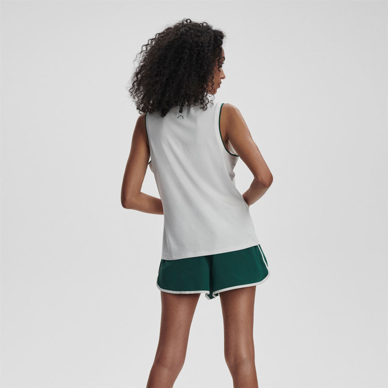 Womens Arton Performance Tank Polo White/Forest