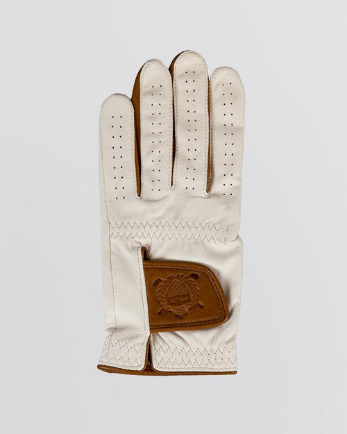 Crest Left Golf Glove White