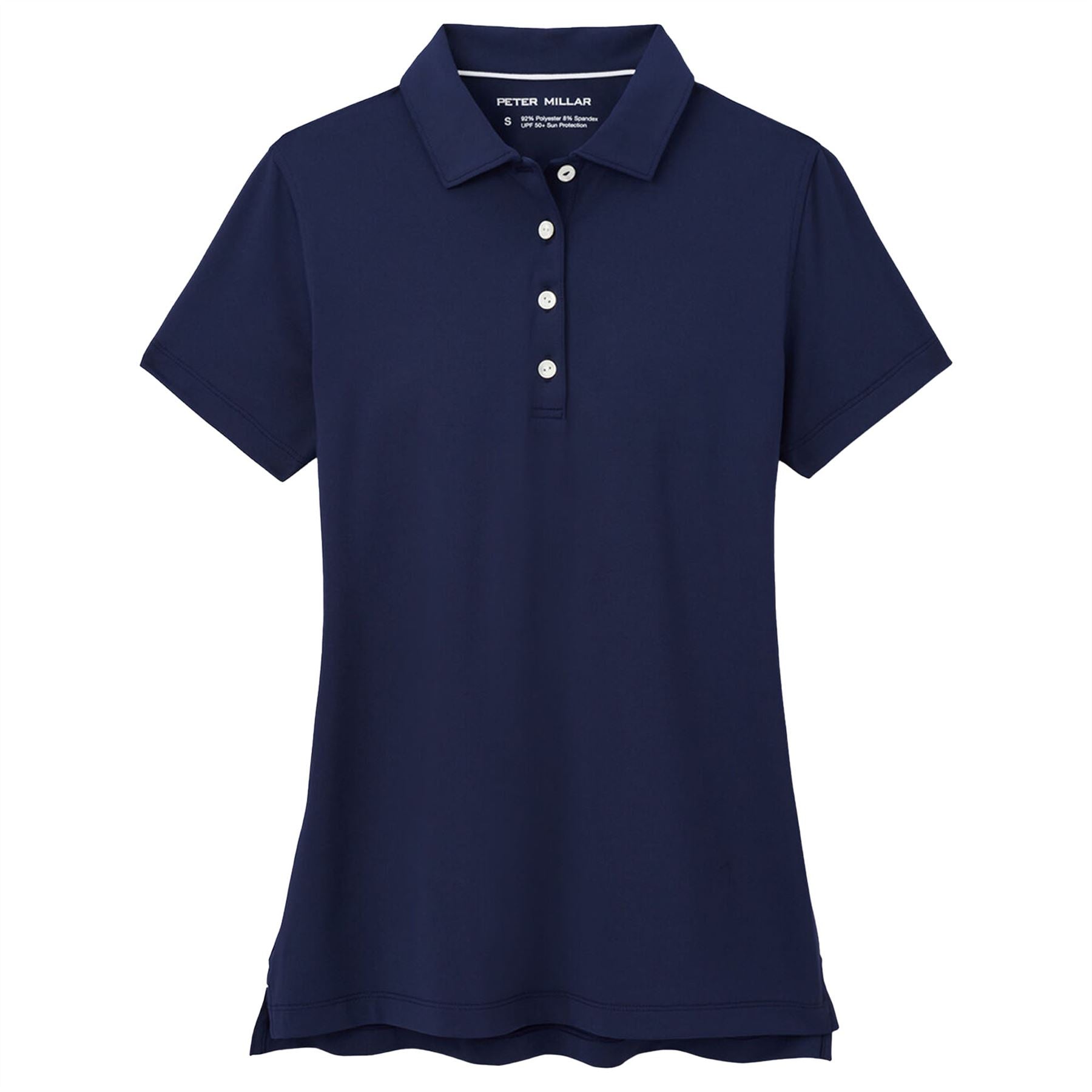 Womens Button Polo Navy