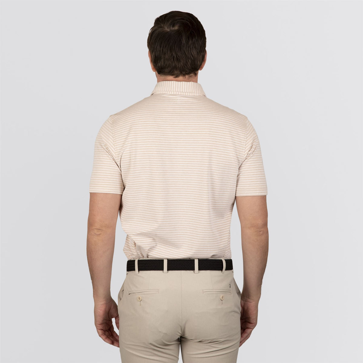 Albatross Stripe Cotton-Blend Pique Polo Summer Dunes