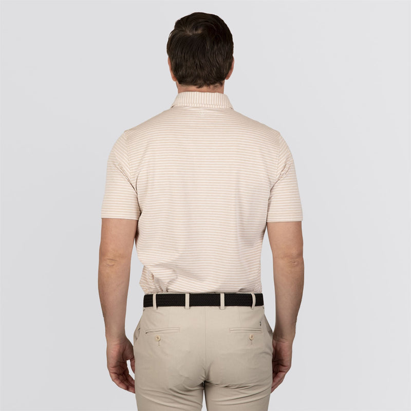 Albatross Stripe Cotton-Blend Pique Polo Summer Dunes
