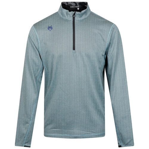 Herringbone Tate Quarter Zip Mid Layer Topaz Heather - SS25