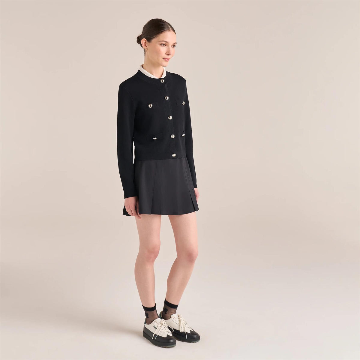 Womens Amelia Knit Cardigan Black