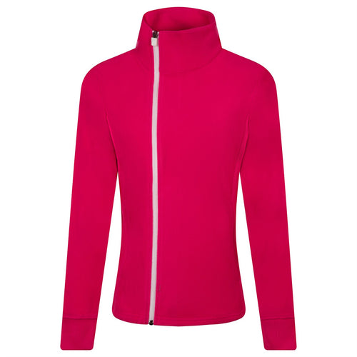 Womens Asymmetric Full Zip Fleece Pink - 2024