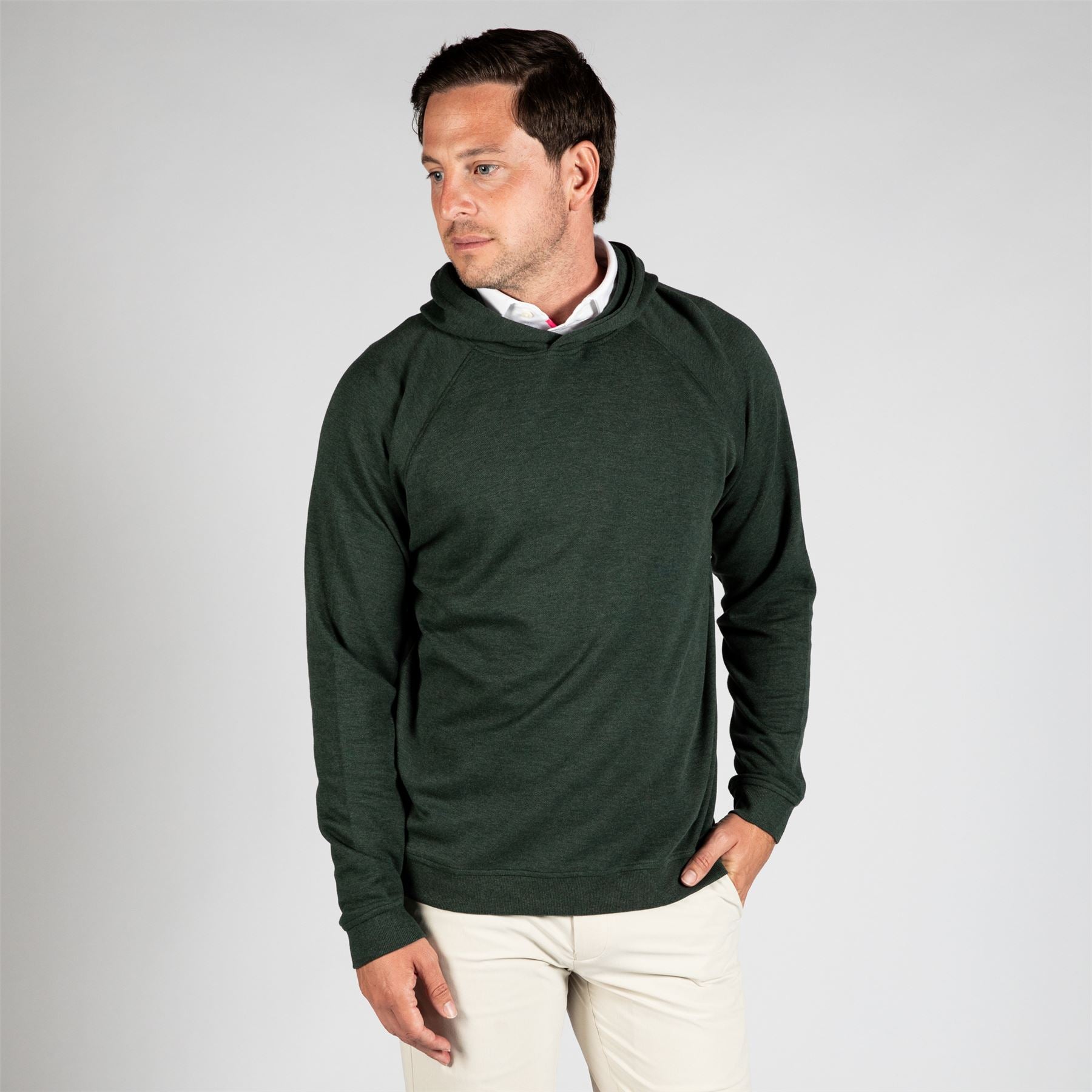 Crown Comfort Knit Hoodie Deep Verdant