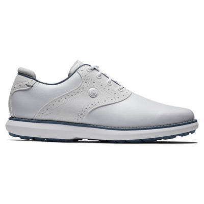 Womens Traditions Spikeless Golf Shoes Cream White/Blue/Grey - 2024