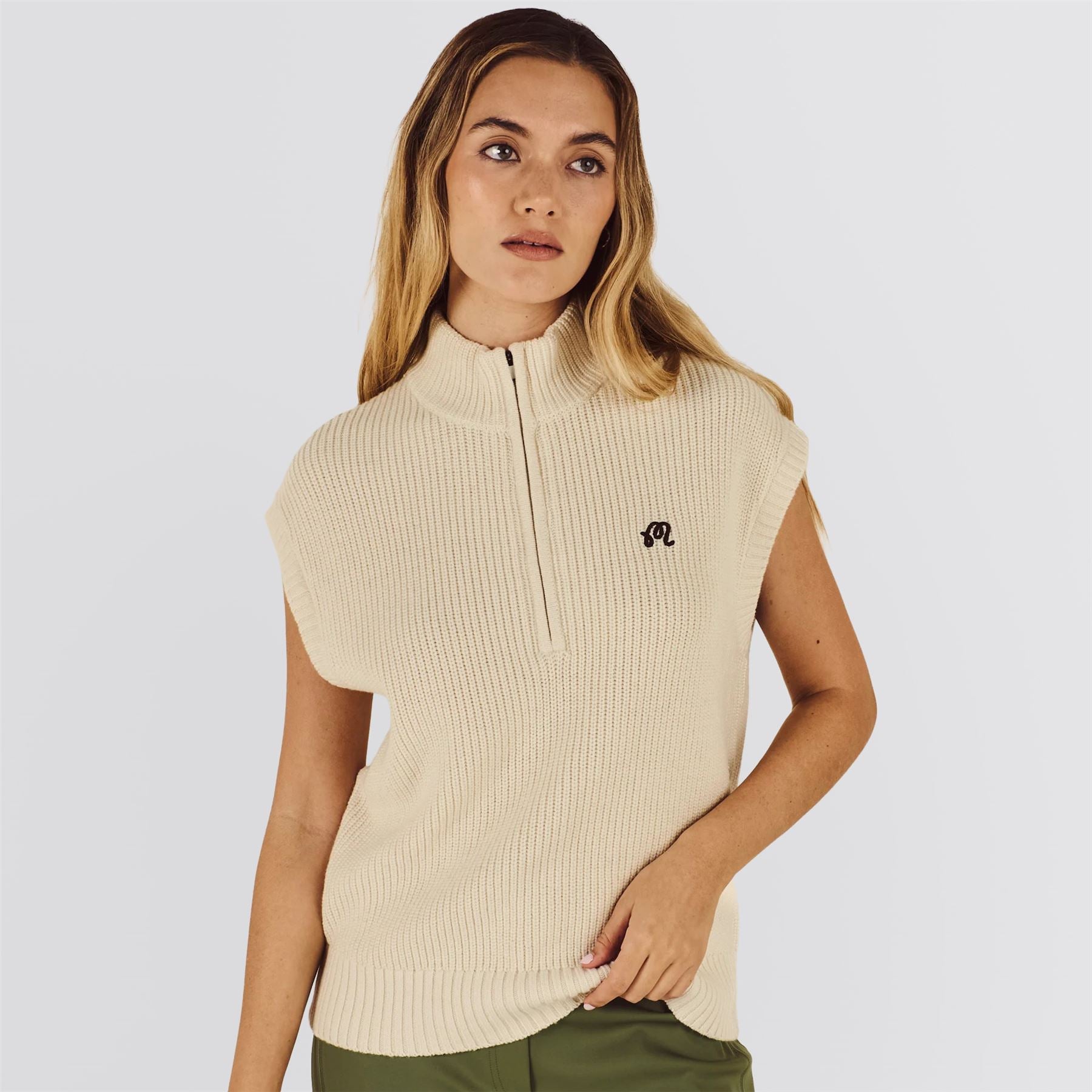 Womens Iva Sweater Vest Cream