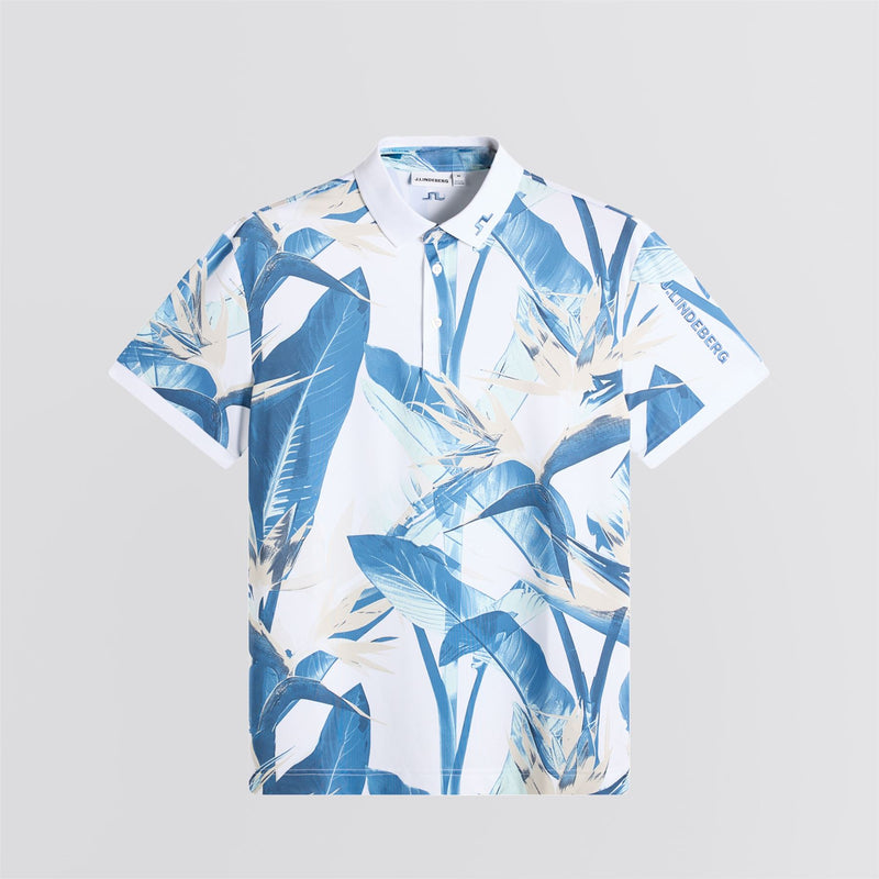 Tour Tech Print Polo Paradise Skylight