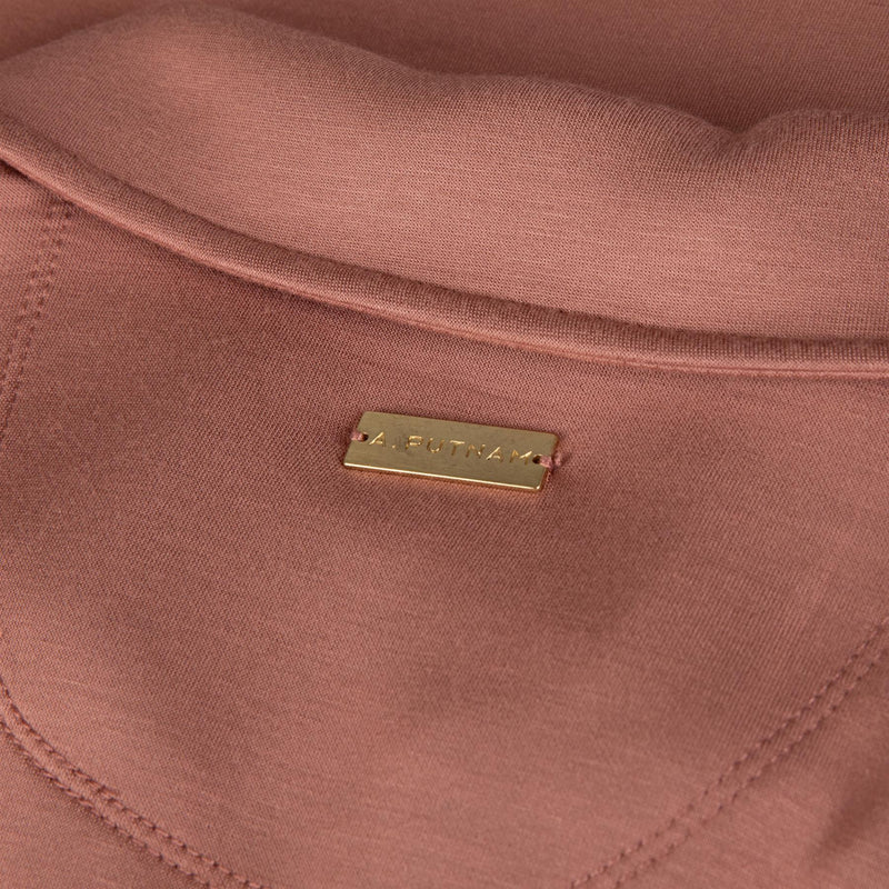 Womens Polo V-Neck Top Mauve