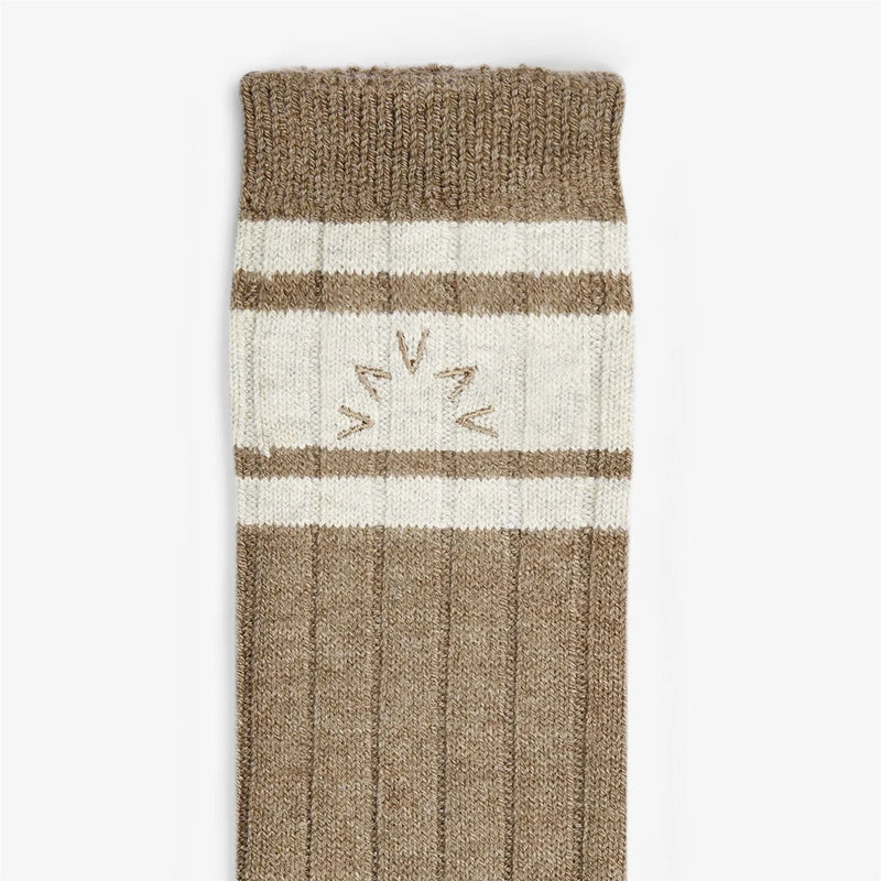 Womens Malissa Plush Wide Ribbed Sock Mink Taupe Marl