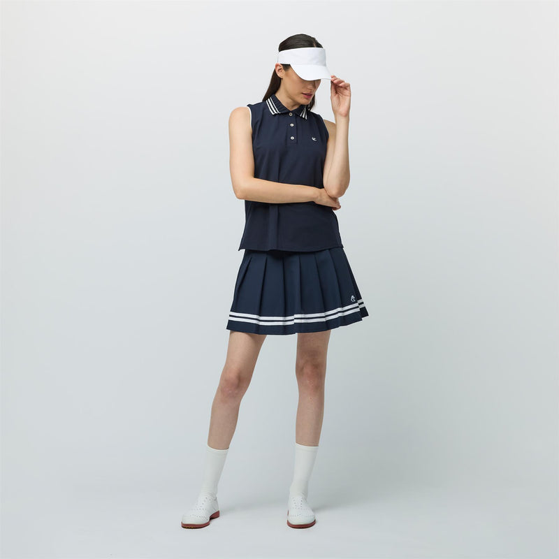 Womens Supima Pique SL Polo Navy/White Stripe