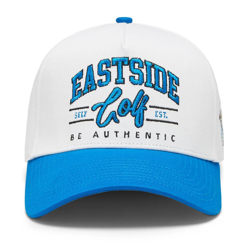 Five Panel Hat Bright White/Royal Blue