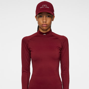 Womens Asa Soft Compression Top Cabernet
