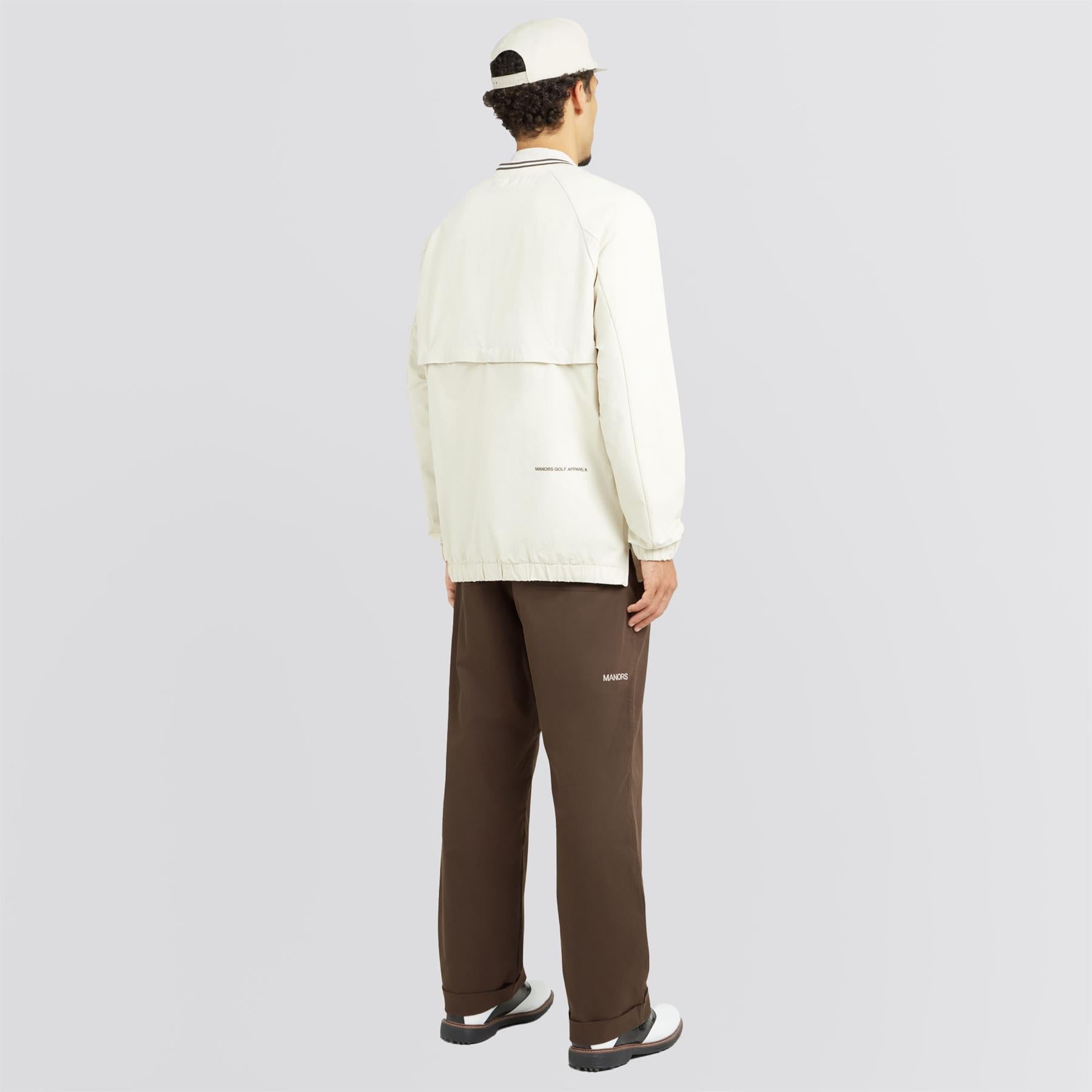 Manors V-Neck Pullover Windbreaker Ivory | TRENDYGOLF USA