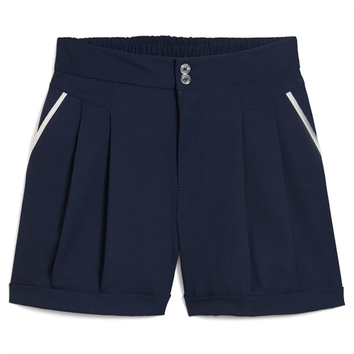 x AP Womens Shorts Solid Deep Blue - SS25