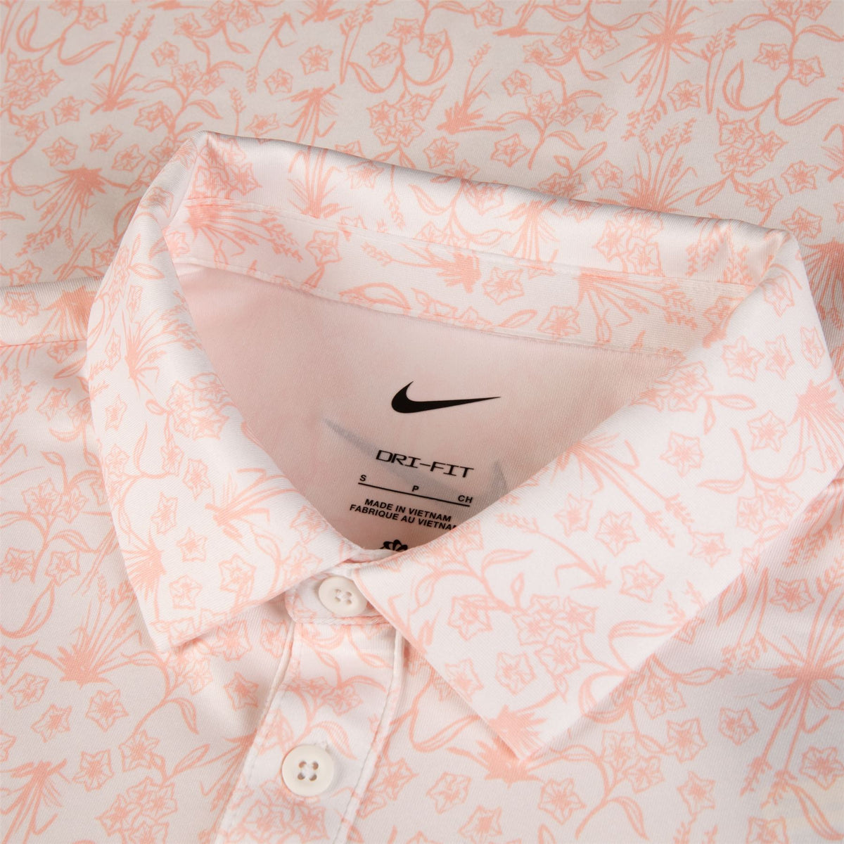 Dri-FIT Tour POA Print Polo Pink Bloom/Black