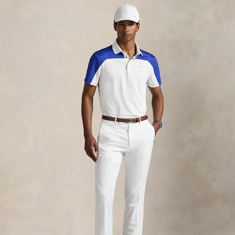 RLX Airtech Pique Polo Ceramic White/Royal Blue