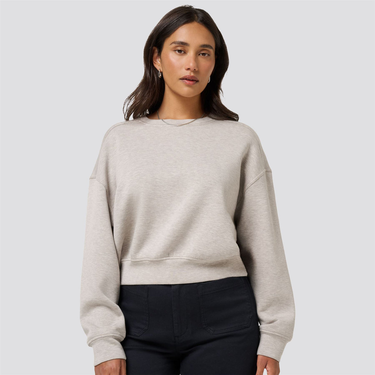 Womens Cloudscape Pullover Heather Savannah Tan
