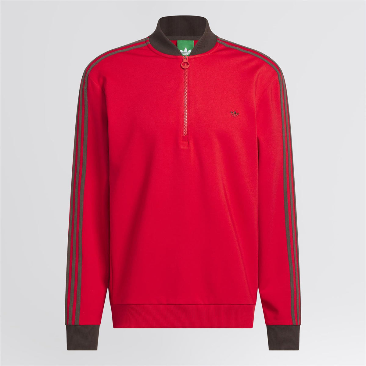 Originals 3-Stripes Quarter Zip Mid Layer Better Scarlet
