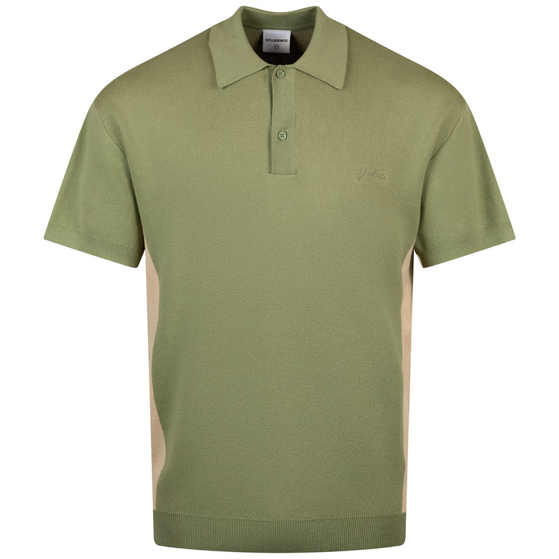 Newton SS Knit Polo Sweater Moss
