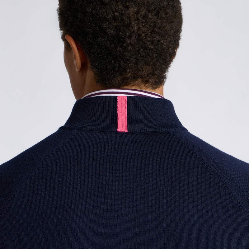 Circle G Merino Wool Quarter Zip Twilight/Charcoal Melange