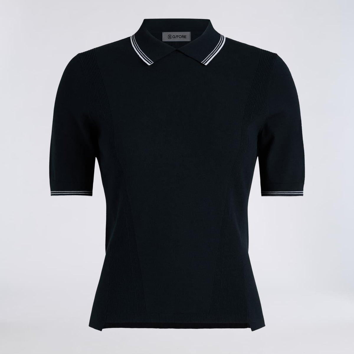 Womens Elevated Sweater Polo Onyx