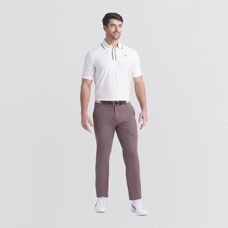 x AP Tipped Jacquard Polo Warm White
