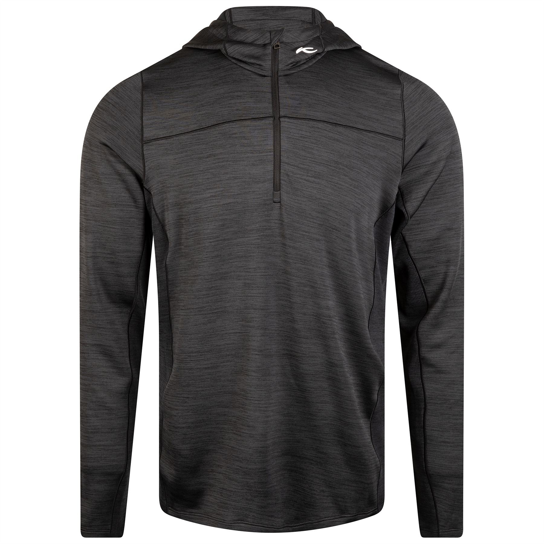 Liam Hooded Half Zip Mid Layer Black