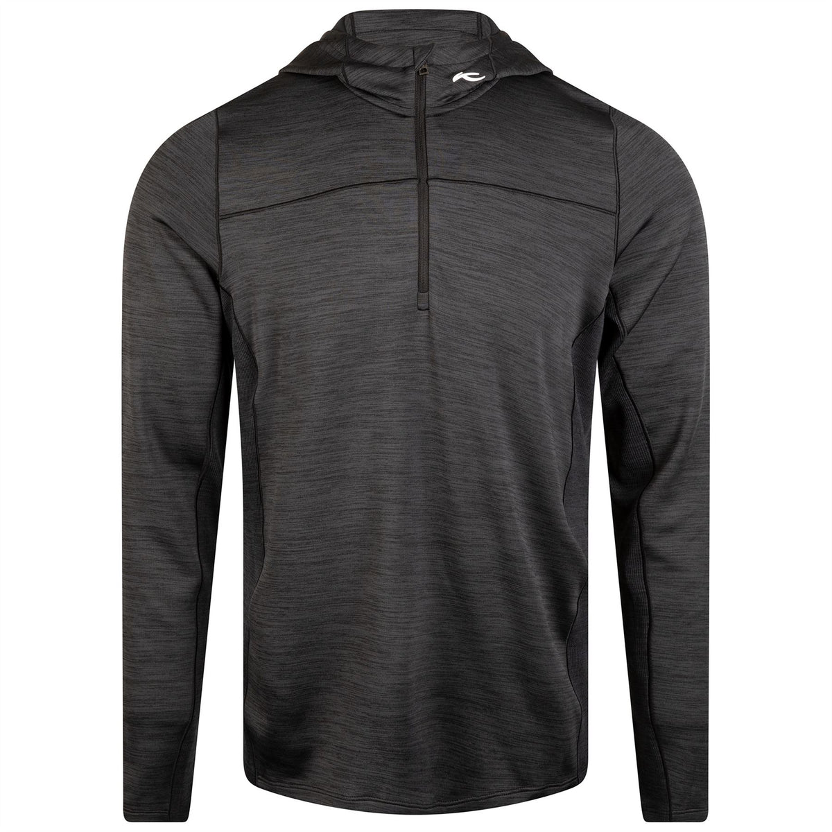 Liam Hooded Half Zip Mid Layer Black
