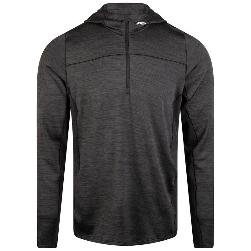 Liam Hooded Half Zip Mid Layer Black