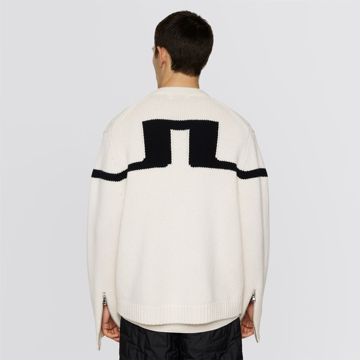 Kessler Biker Zip Knitted Jacket Moonbeam