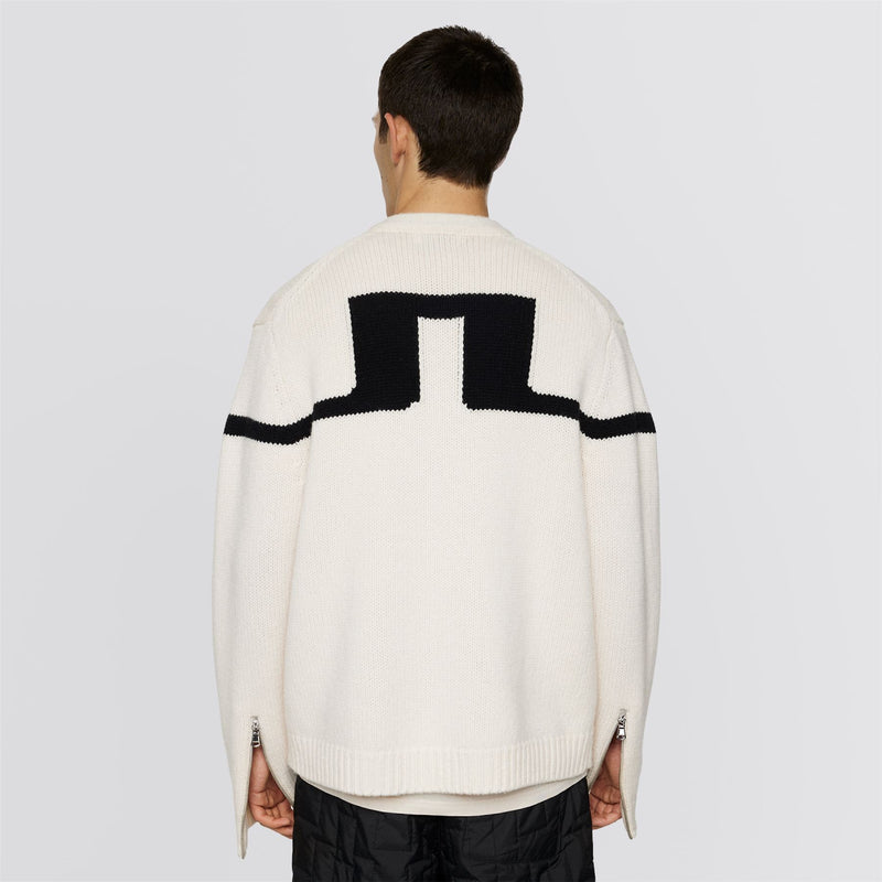 Kessler Biker Zip Knitted Jacket Moonbeam
