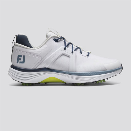HyperFlex Cleated Laced Golf Shoes White/Blue/Lime