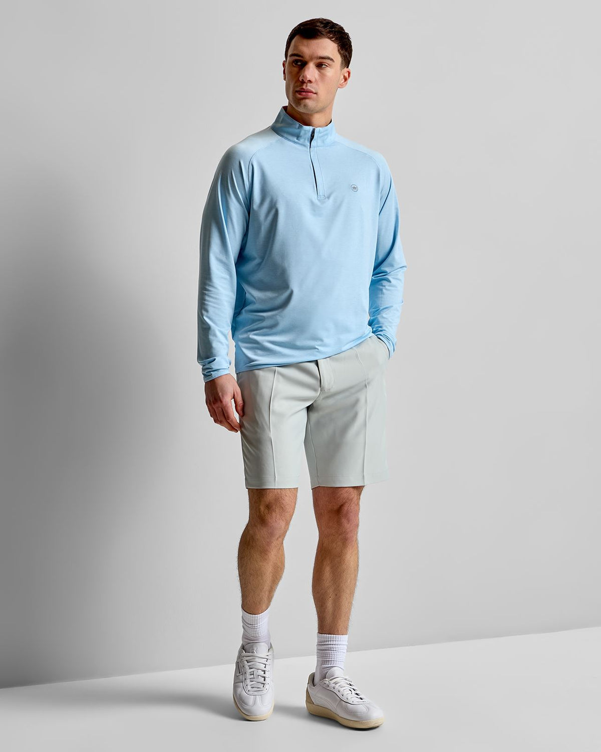 Stealth Performance Quarter Zip Mid Layer Blue Frost