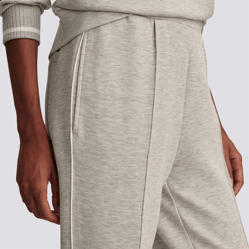 Womens The Slim 27.5 Inch Pintuck Pants Light Grey Marl