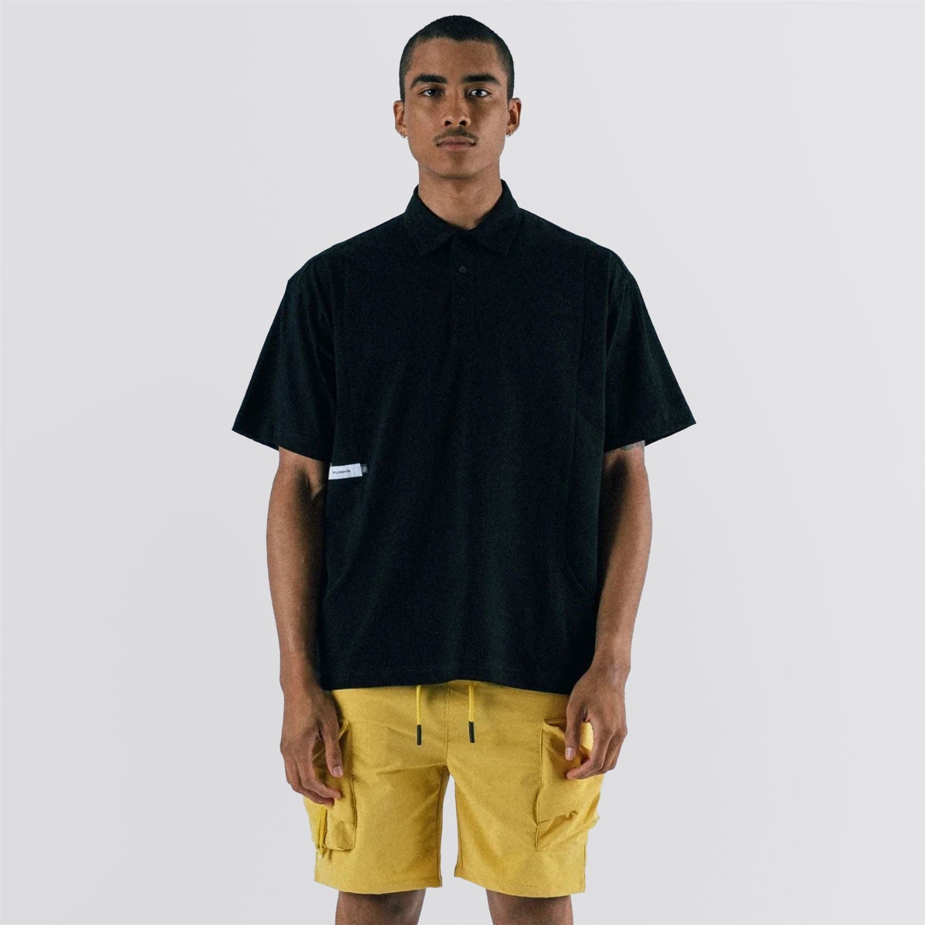 Students Golf Future Jersey Polo Shirt Black | TRENDYGOLF USA